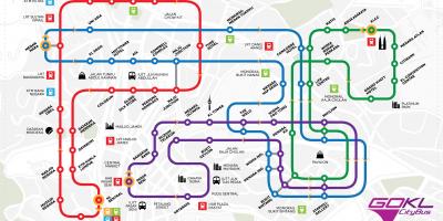 Go kl市内のバス路線図