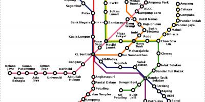 マレーシアのメトロ地図