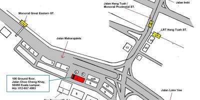 Hang tuahモノレール駅の地図