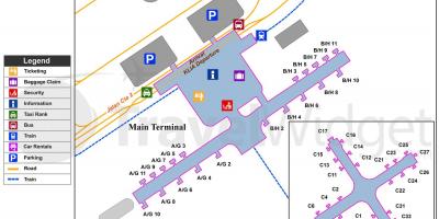 クアラルンプール空港のターミナルの地図