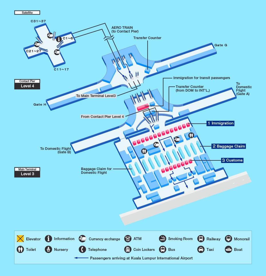 klia端末の地図