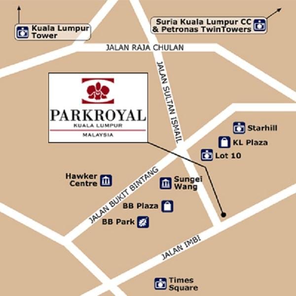 地図のパークロイヤルクアラルンプール