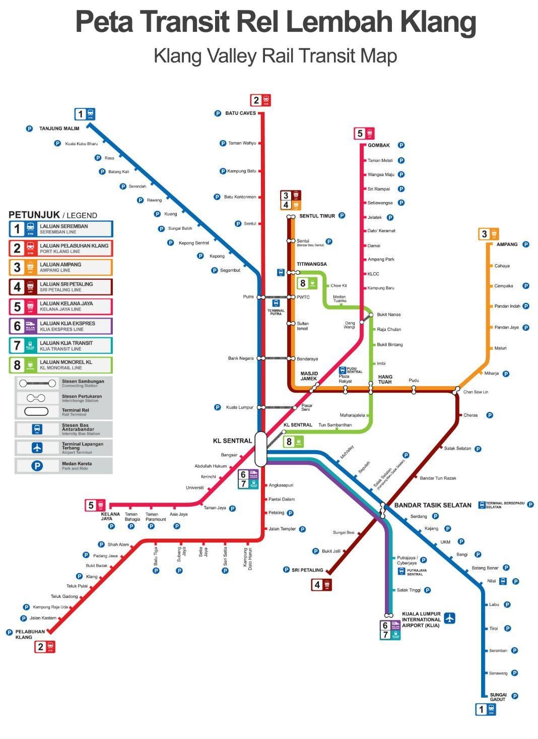 電車路線図マレーシア