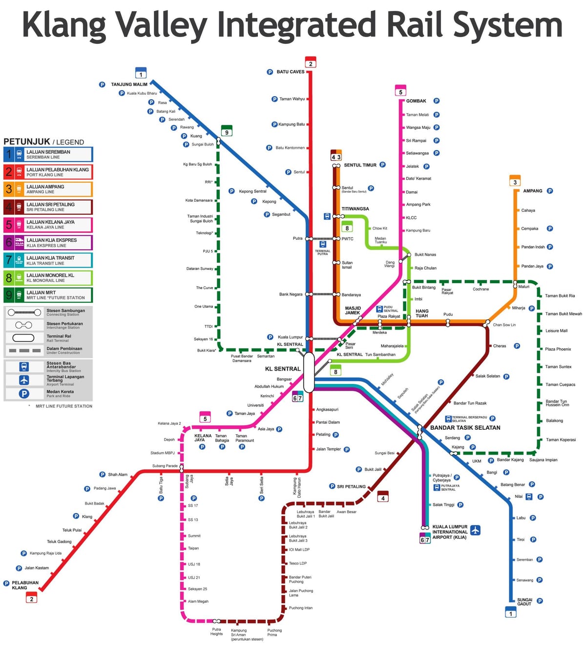 地図電車マレーシア