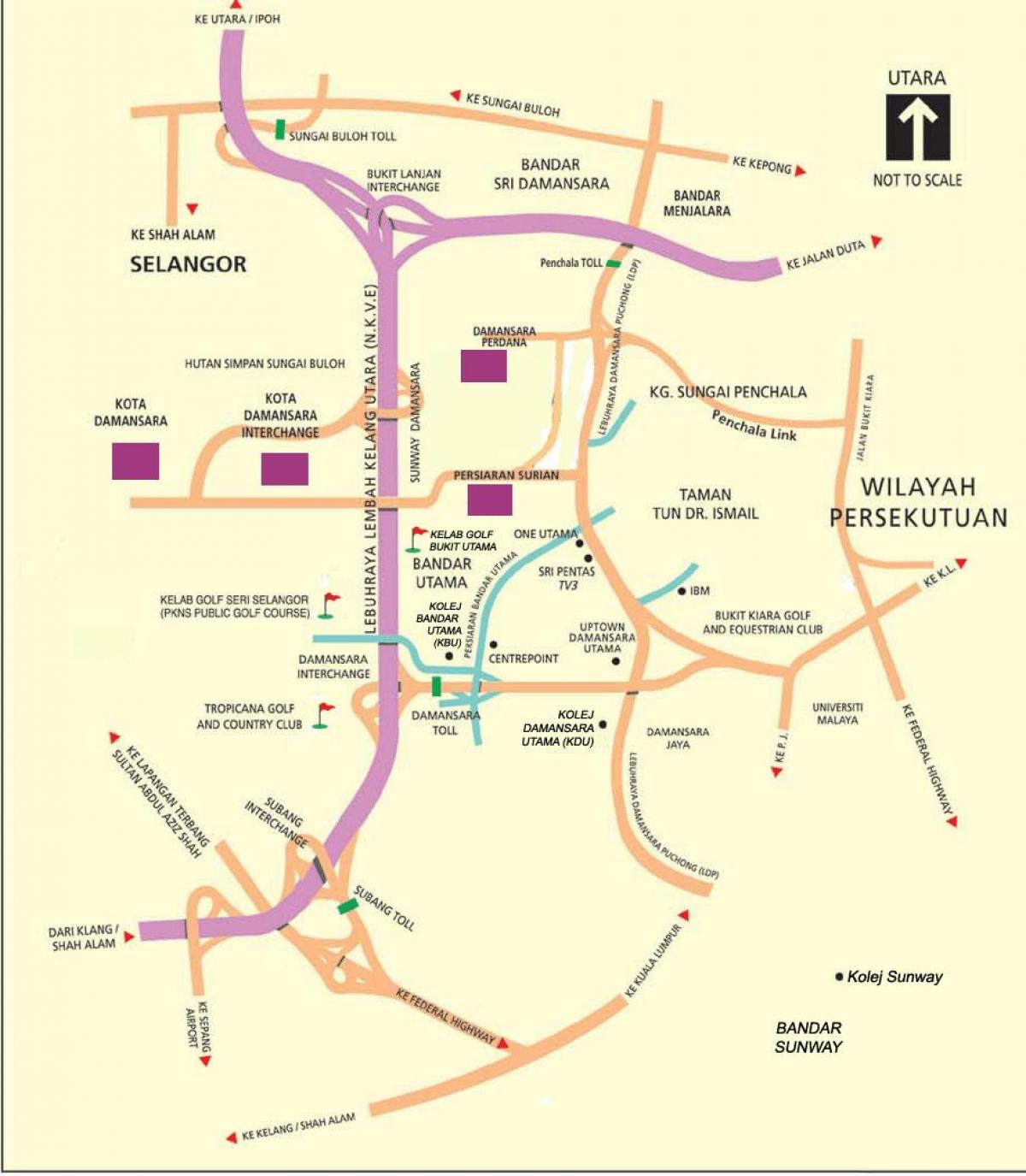 damansaraクアラルンプール地図