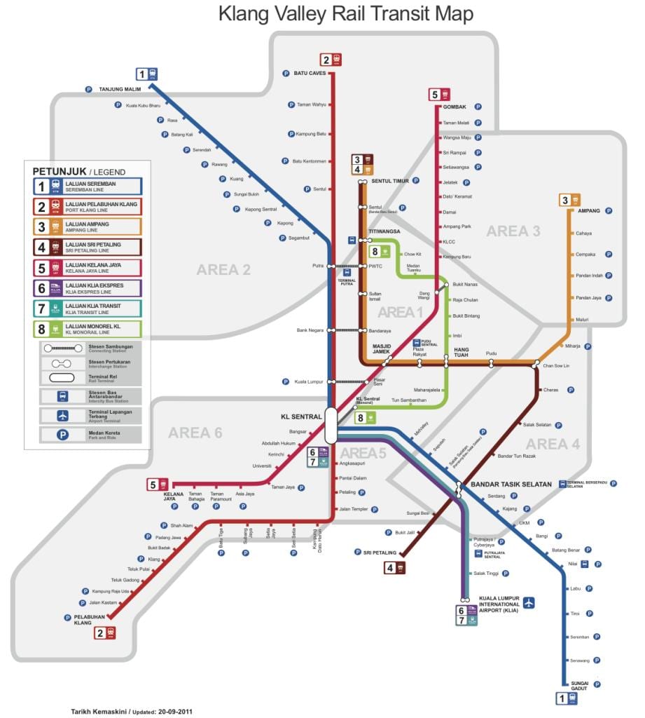 rapidkl lrt-路線地図