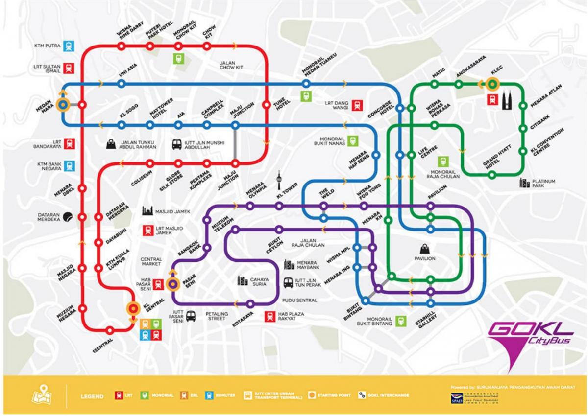 go kl都市バス-地図