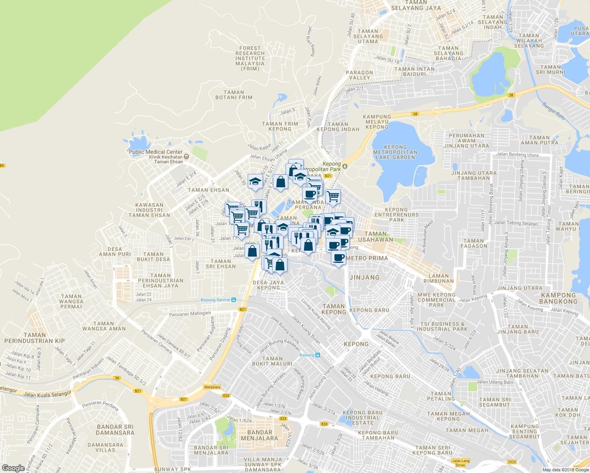 kepongクアラルンプール地図