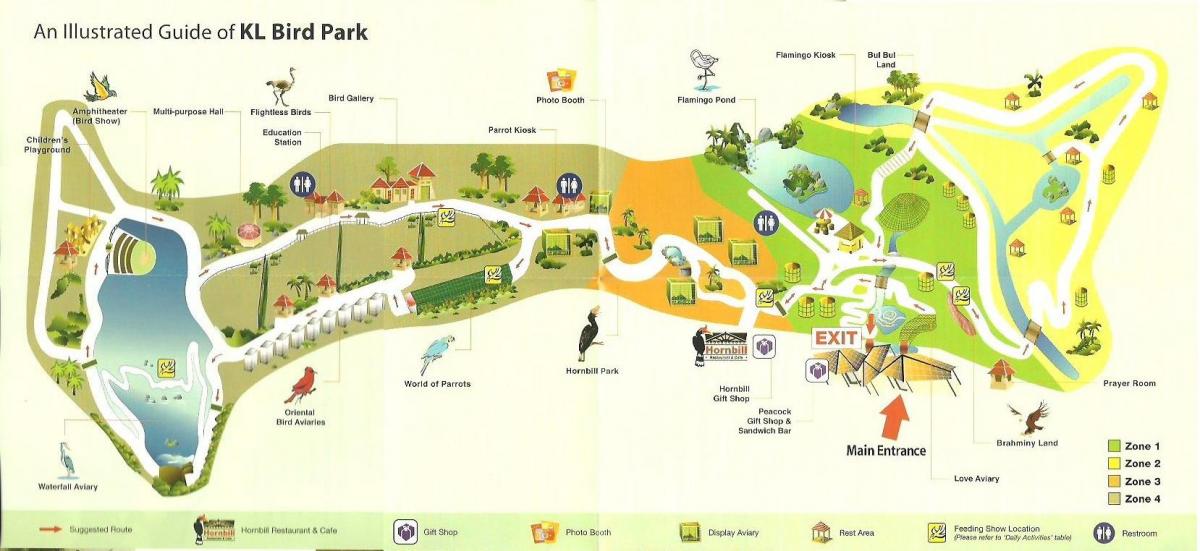 クアラルンプールバードパーク地図