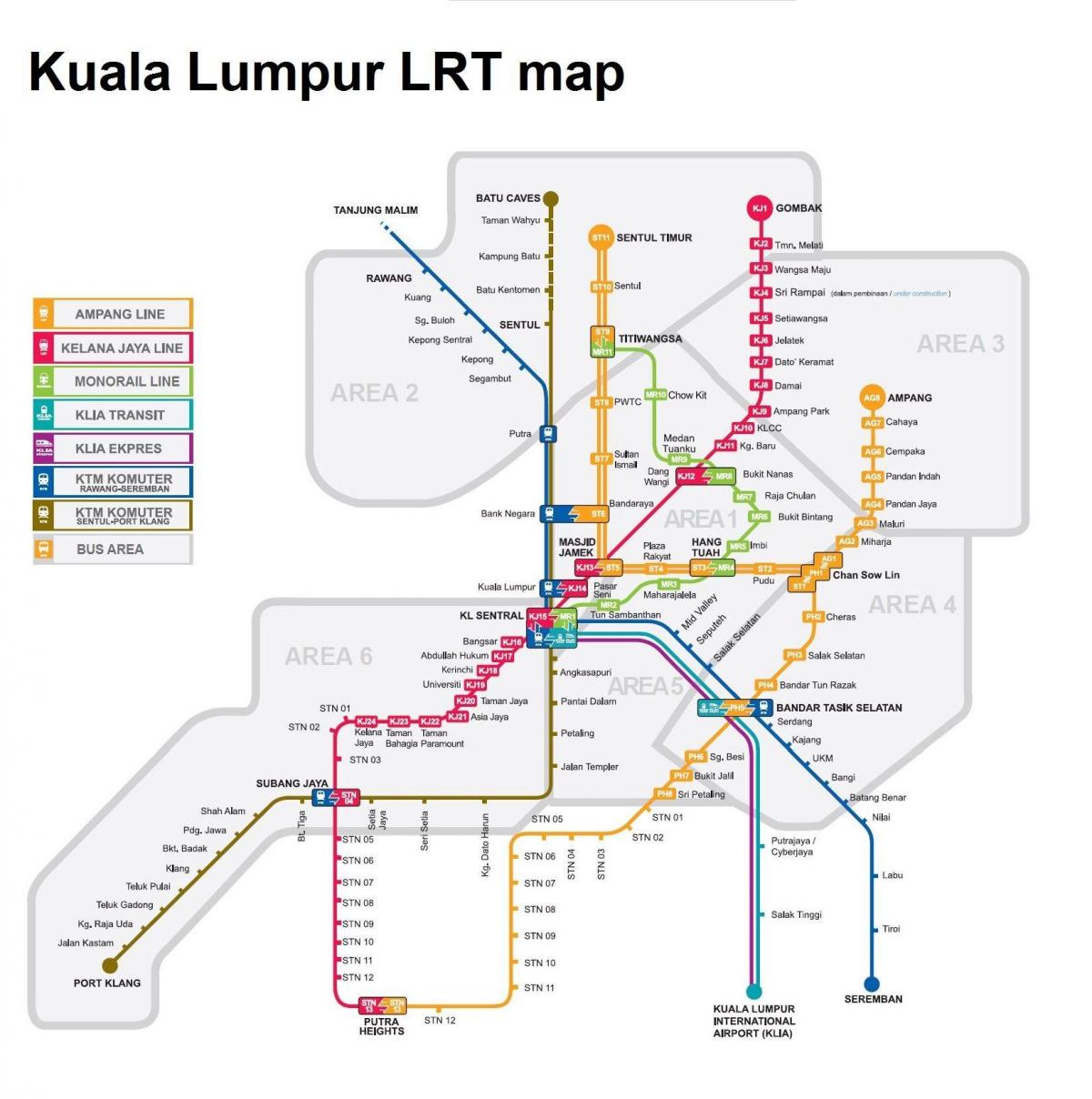 lrt地図マレーシア-2016年