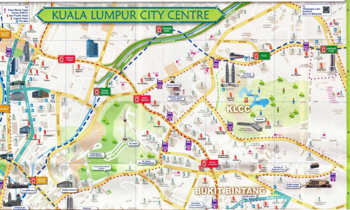 kl市内の散歩マップ