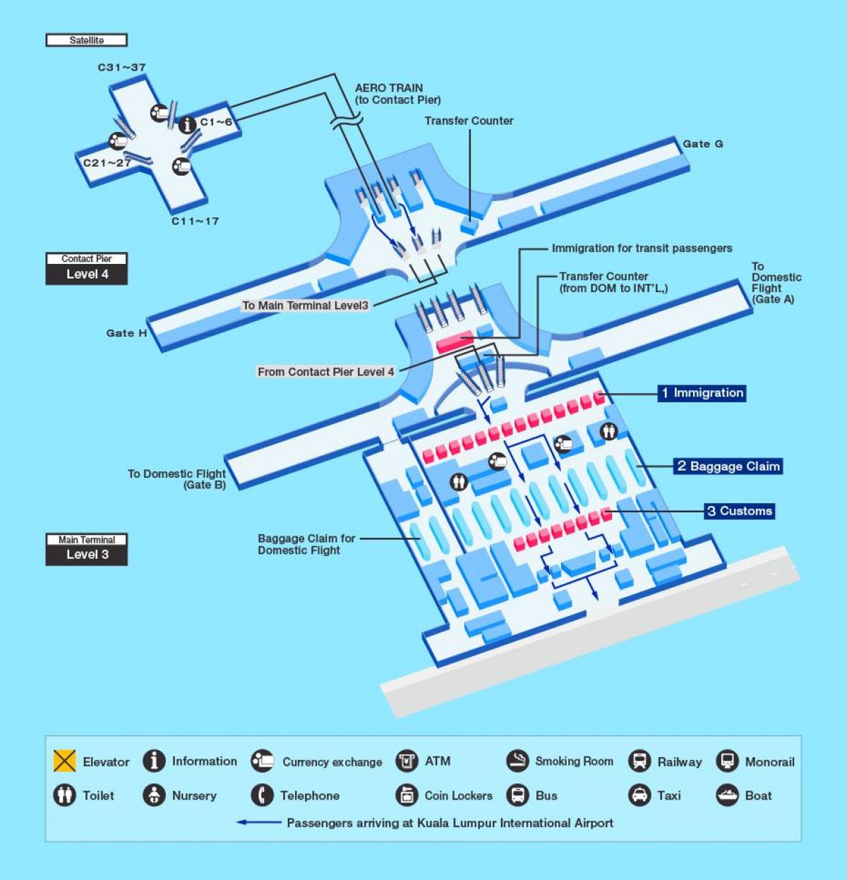 クアラ ルンプール 空港 内 地図