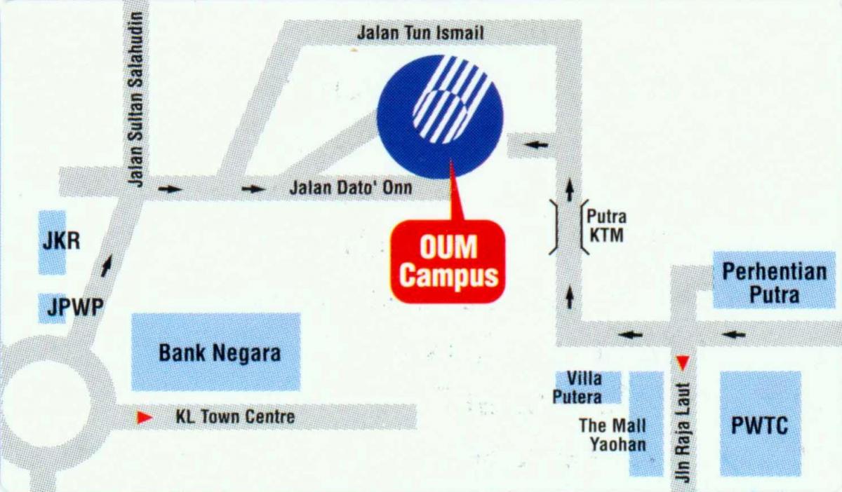 地図の中央銀行マレーシアの場所