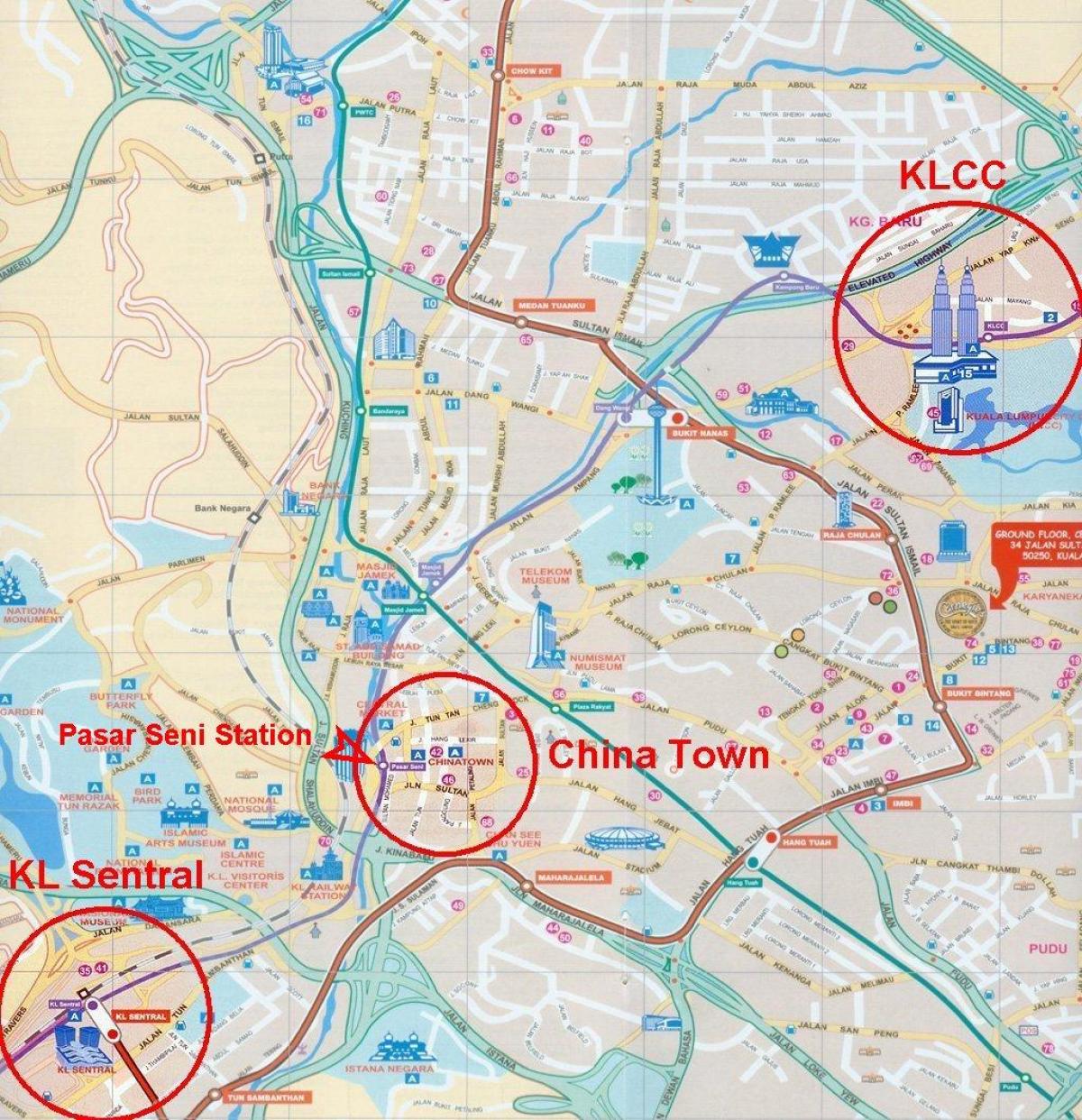マレーシア中華街の地図