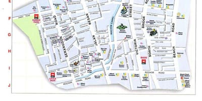 地図のアラブストリートクアラルンプール