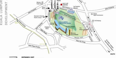 地図のクアラルンプールコンベンションセンター