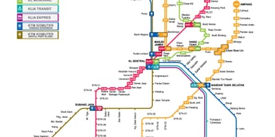 マレーシアの交通地図
