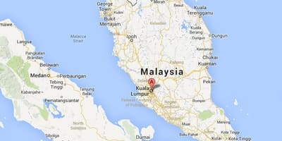 地図のクアラルンプールに
