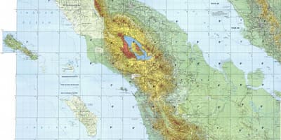 地図のクアラルンプール地形