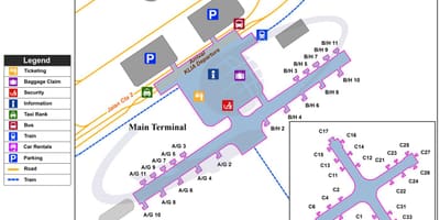 クアラルンプール国際空港ターミナルビルの地図
