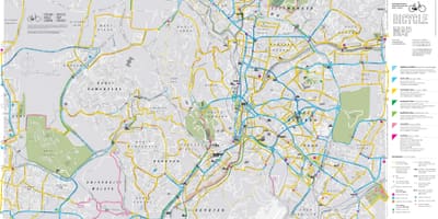 地図のサイクリングクアラルンプール自転車