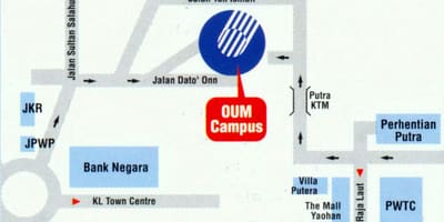 地図の中央銀行マレーシアの場所