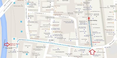 Lrtパサール繊維の地図
