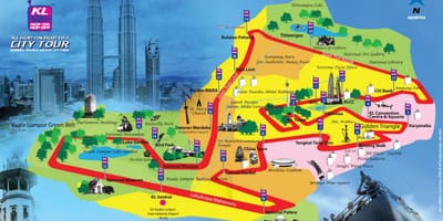 クアラルンプールのファミリー向けホテル地図