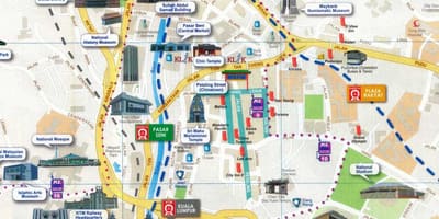 地図のペタリンストリートクアラルンプール