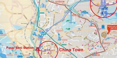 マレーシア中華街の地図