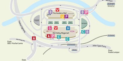 地図の中の谷のディレクトリ