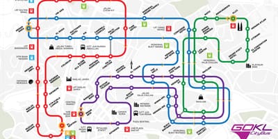 Go kl市内のバス路線図