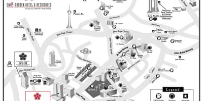 ゴールデントライアングルクアラルンプール地図