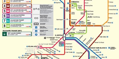 クアラルンプールlrt地図2016年