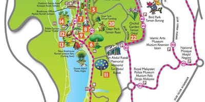 地図perdana植物園